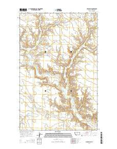 Harlem NW Montana Current topographic map, 1:24000 scale, 7.5 X 7.5 Minute, Year 2014