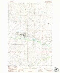 Harlowton Montana Historical topographic map, 1:24000 scale, 7.5 X 7.5 Minute, Year 1986
