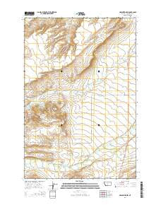 Harlowton SW Montana Current topographic map, 1:24000 scale, 7.5 X 7.5 Minute, Year 2014