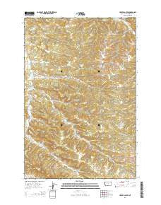 Harper Coulee Montana Current topographic map, 1:24000 scale, 7.5 X 7.5 Minute, Year 2014