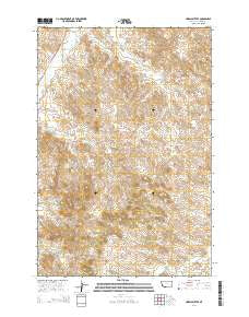 Harris Buttes Montana Current topographic map, 1:24000 scale, 7.5 X 7.5 Minute, Year 2014