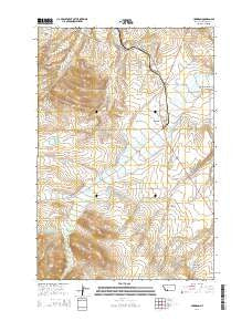 Harrison Montana Current topographic map, 1:24000 scale, 7.5 X 7.5 Minute, Year 2014