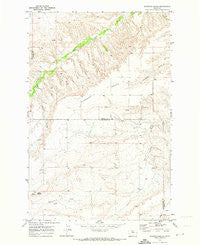 Harwood Bench Montana Historical topographic map, 1:24000 scale, 7.5 X 7.5 Minute, Year 1970