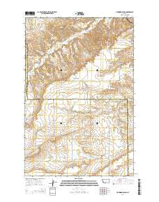 Harwood Bench Montana Current topographic map, 1:24000 scale, 7.5 X 7.5 Minute, Year 2014