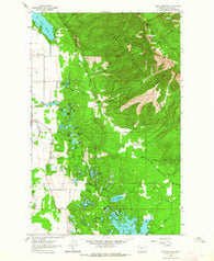 Hash Mountain Montana Historical topographic map, 1:24000 scale, 7.5 X 7.5 Minute, Year 1962