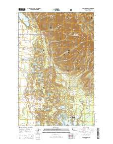 Hash Mountain Montana Current topographic map, 1:24000 scale, 7.5 X 7.5 Minute, Year 2014