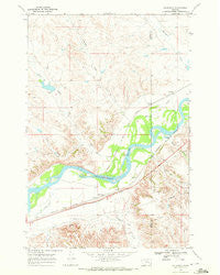 Hathaway Montana Historical topographic map, 1:24000 scale, 7.5 X 7.5 Minute, Year 1968