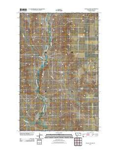 Hauck Coulee Montana Historical topographic map, 1:24000 scale, 7.5 X 7.5 Minute, Year 2011