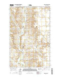 Hauck Coulee Montana Current topographic map, 1:24000 scale, 7.5 X 7.5 Minute, Year 2014