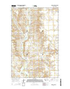 Hauck Coulee Montana Current topographic map, 1:24000 scale, 7.5 X 7.5 Minute, Year 2014