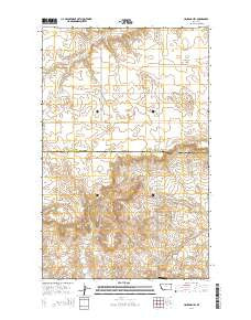 Haugens Hill Montana Current topographic map, 1:24000 scale, 7.5 X 7.5 Minute, Year 2014