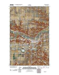 Havre Montana Historical topographic map, 1:24000 scale, 7.5 X 7.5 Minute, Year 2011