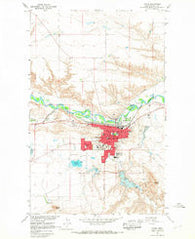 Havre Montana Historical topographic map, 1:24000 scale, 7.5 X 7.5 Minute, Year 1964