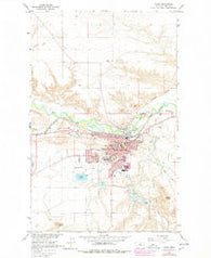 Havre Montana Historical topographic map, 1:24000 scale, 7.5 X 7.5 Minute, Year 1964