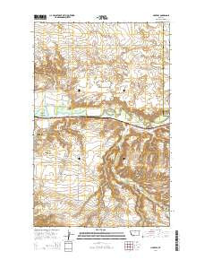 Havre SE Montana Current topographic map, 1:24000 scale, 7.5 X 7.5 Minute, Year 2014