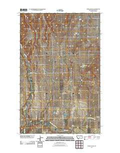 Hawk Coulee Montana Historical topographic map, 1:24000 scale, 7.5 X 7.5 Minute, Year 2011