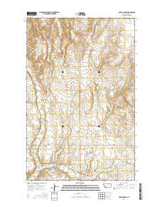 Hawk Coulee Montana Current topographic map, 1:24000 scale, 7.5 X 7.5 Minute, Year 2014