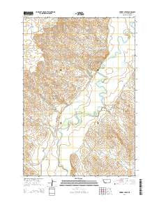 Hawkey Creek Montana Current topographic map, 1:24000 scale, 7.5 X 7.5 Minute, Year 2014