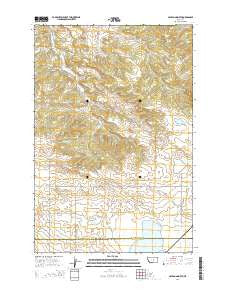 Hay Basin North Montana Current topographic map, 1:24000 scale, 7.5 X 7.5 Minute, Year 2014