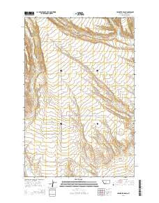 Haymaker Ranch Montana Current topographic map, 1:24000 scale, 7.5 X 7.5 Minute, Year 2014