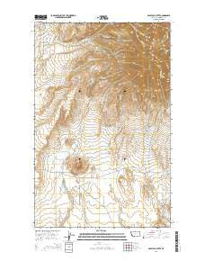 Haystack Butte Montana Current topographic map, 1:24000 scale, 7.5 X 7.5 Minute, Year 2014