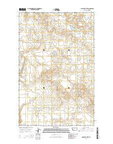 Headlight Butte Montana Current topographic map, 1:24000 scale, 7.5 X 7.5 Minute, Year 2014