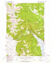Hebgen Dam Montana Historical topographic map, 1:62500 scale, 15 X 15 Minute, Year 1950