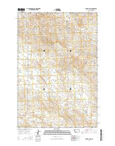 Hecker Ranch Montana Current topographic map, 1:24000 scale, 7.5 X 7.5 Minute, Year 2014