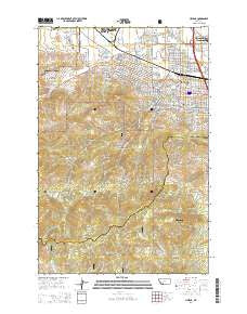 Helena Montana Current topographic map, 1:24000 scale, 7.5 X 7.5 Minute, Year 2014