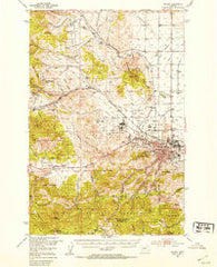 Helena Montana Historical topographic map, 1:62500 scale, 15 X 15 Minute, Year 1950