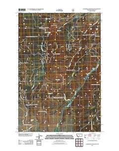 Henderson Mountain Montana Historical topographic map, 1:24000 scale, 7.5 X 7.5 Minute, Year 2011