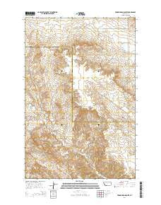 Hendrickson Coulee Montana Current topographic map, 1:24000 scale, 7.5 X 7.5 Minute, Year 2014