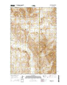 Henry Creek Montana Current topographic map, 1:24000 scale, 7.5 X 7.5 Minute, Year 2014