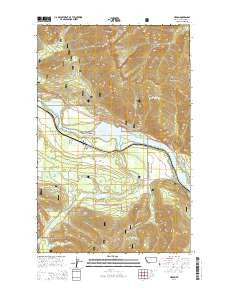 Heron Montana Current topographic map, 1:24000 scale, 7.5 X 7.5 Minute, Year 2014