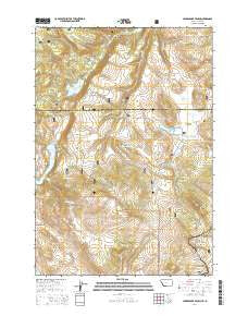 Hidden Lake Bench Montana Current topographic map, 1:24000 scale, 7.5 X 7.5 Minute, Year 2014