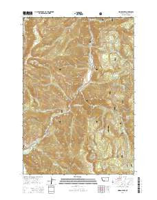 Hidden Lakes Montana Current topographic map, 1:24000 scale, 7.5 X 7.5 Minute, Year 2014