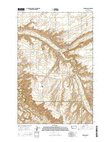 Highwood Montana Current topographic map, 1:24000 scale, 7.5 X 7.5 Minute, Year 2014