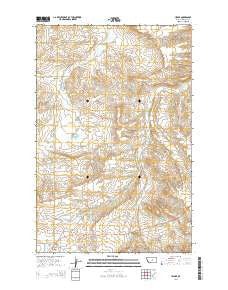 Hilger Montana Current topographic map, 1:24000 scale, 7.5 X 7.5 Minute, Year 2014
