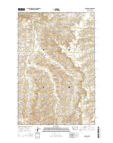 Hilger NW Montana Current topographic map, 1:24000 scale, 7.5 X 7.5 Minute, Year 2014