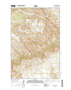 Hill Ranch Montana Current topographic map, 1:24000 scale, 7.5 X 7.5 Minute, Year 2014