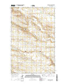 Hilldale Colony Montana Current topographic map, 1:24000 scale, 7.5 X 7.5 Minute, Year 2014