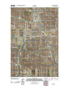 Hillside Montana Historical topographic map, 1:24000 scale, 7.5 X 7.5 Minute, Year 2011