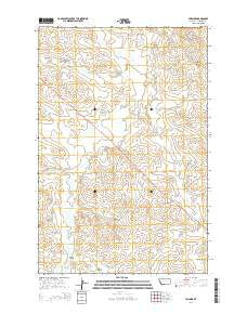 Hillside Montana Current topographic map, 1:24000 scale, 7.5 X 7.5 Minute, Year 2014