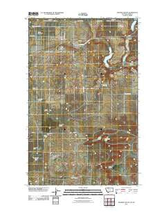 Hillside Colony Montana Historical topographic map, 1:24000 scale, 7.5 X 7.5 Minute, Year 2011
