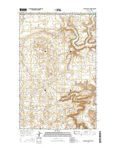 Hillside Colony Montana Current topographic map, 1:24000 scale, 7.5 X 7.5 Minute, Year 2014