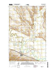 Hinsdale Montana Current topographic map, 1:24000 scale, 7.5 X 7.5 Minute, Year 2014