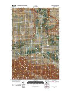 Hinsdale NW Montana Historical topographic map, 1:24000 scale, 7.5 X 7.5 Minute, Year 2011