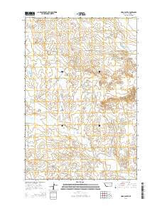Hobo Coulee Montana Current topographic map, 1:24000 scale, 7.5 X 7.5 Minute, Year 2014