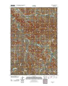 Hodges Montana Historical topographic map, 1:24000 scale, 7.5 X 7.5 Minute, Year 2011