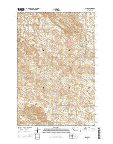 Hodges SE Montana Current topographic map, 1:24000 scale, 7.5 X 7.5 Minute, Year 2014
